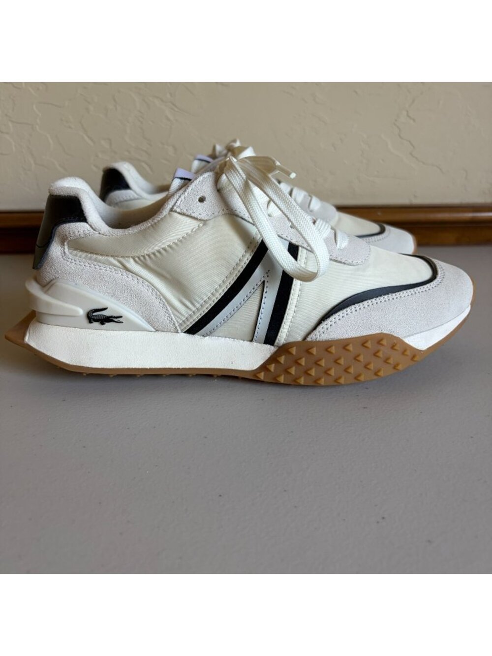 Lacoste L-Spin Deluxe Sneakers Men's US 8 White Black